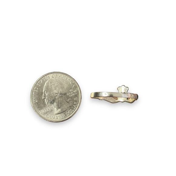 Vintage 925 Sterling Silver Claddaugh Ring sz 3.5 - Picture 5 of 5